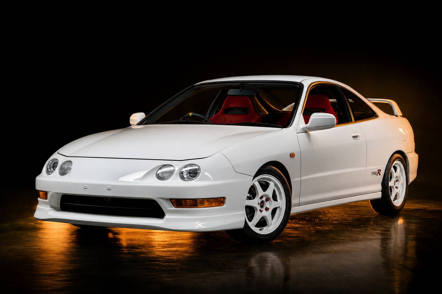 Honda Integra Type-R DC2 sportive japonaise années 90, voiture parfaite vue du siège conducteur