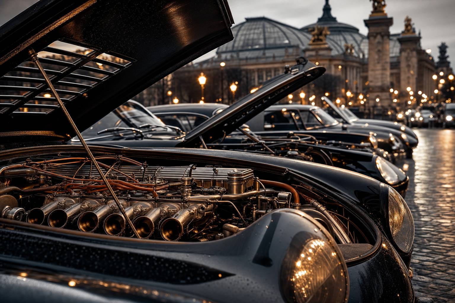 Parade parisienne du Tour Auto 2026 avec voitures de collection